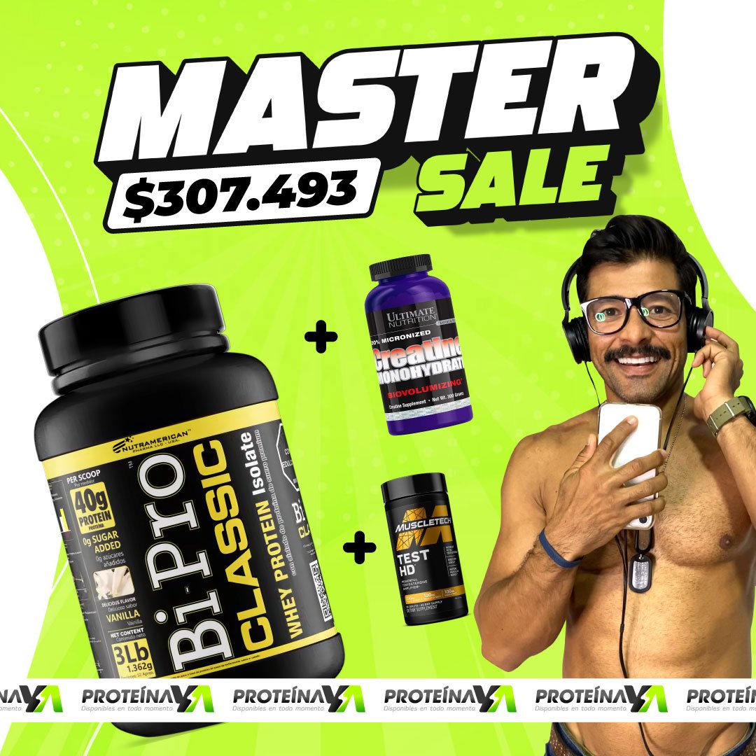 BiPro Classic 3 lb + Creatine Monohydrate 300gr + Test HD 90 caps